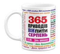 Чашка 365 поводов выпить - Август