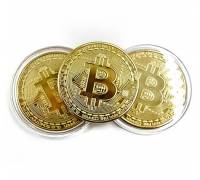 Монета Биткоин сувенирная. Подарочный Bitcoin