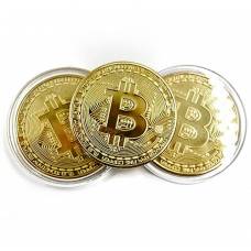 Монета Биткоин сувенирная. Подарочный Bitcoin