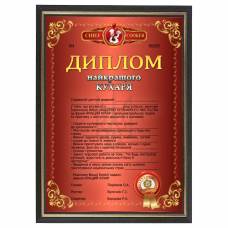 Шуточный диплом повара в рамке