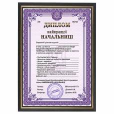 Шуточный диплом лучшей Начальницы в рамке